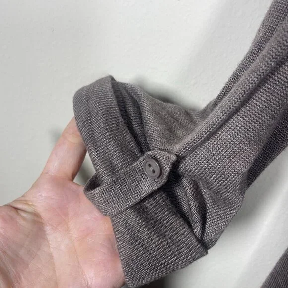 NWT! Joan Vass Women's Brown Lightweight Cardigan Sweater Viscose Large! - Picture 2 of 6